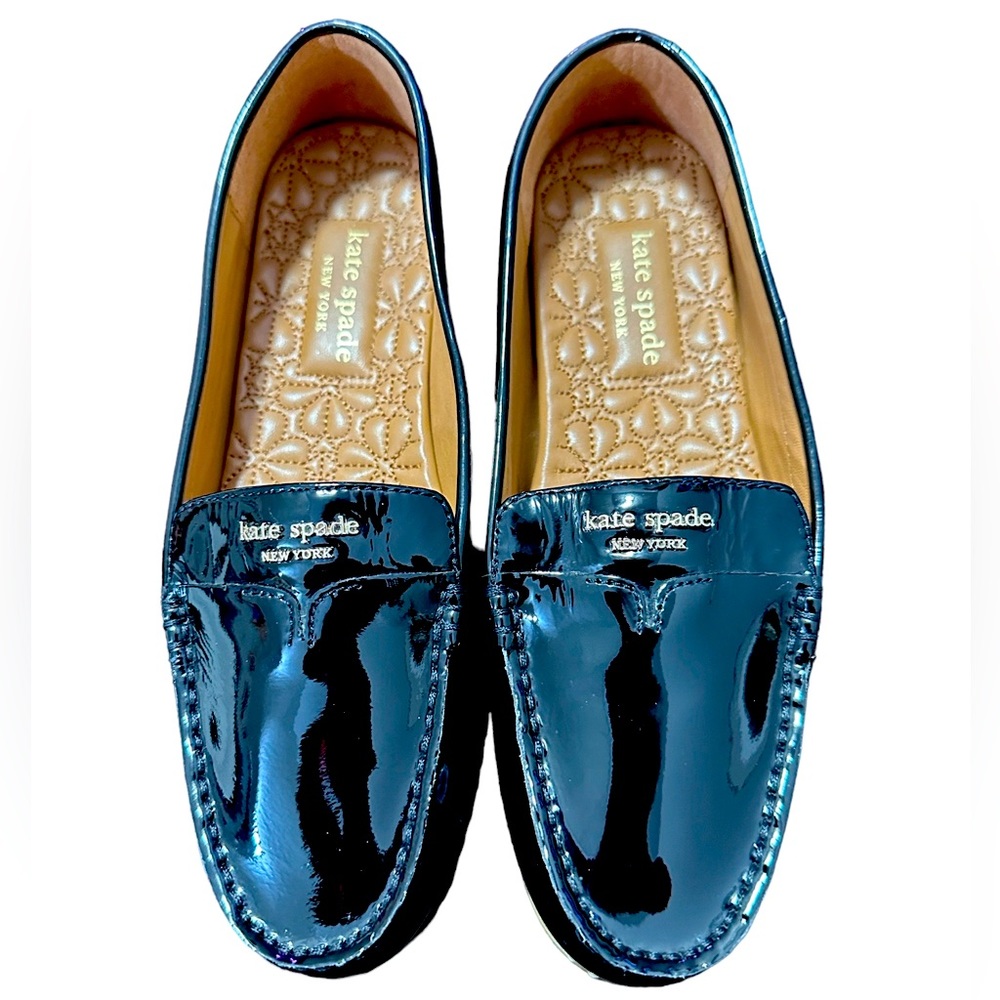 Womens Kate Spade ♠️ New York Deck Flat Loafer Leather Black Size 6.5